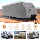 Travel Trailer RV Cover White Color Top GREY-2