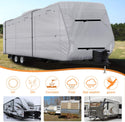 Travel Trailer RV Cover with Top 300D Ripstop Polyester Side 150D Polyester Waterproof